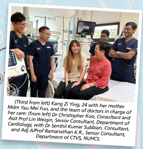 Zi Ying with her mother and team of doctors