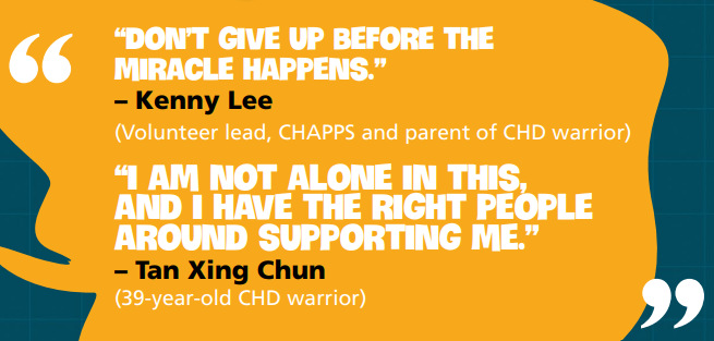 Quotes from a volunteer and CHD Warrior